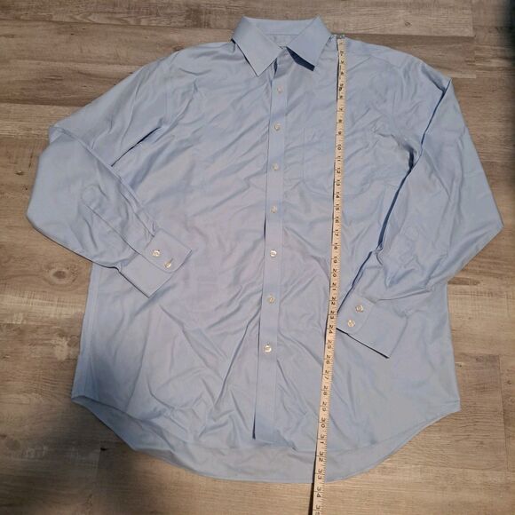 Charles Tyrwhitt Dress Shirt Non Iron Classic Fit Blue Men's 17/36 - Picture 6 of 11